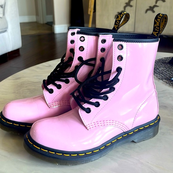 Dr. Martens Shoes - Dr. Marten 1460 Pink Pastel Chunky Boots Sz 6